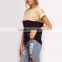 Women's Summer Tee Tops Women 2016 Casual Patchwork Crew Neck Roll-up Short Sleeve T-Shirt for Female