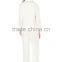 White plain button up satin pajamas