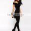 Fashion Cold Shoulder Design Body-con Fit Jumpsuit Fashion Women Jumpsuit 2016