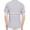 Grey Solid Color Super skinny Short Sleeve Men Shirt