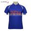 New summer fashion wholesale 100% cotton blue 200g embriodered polo shirt custom logo