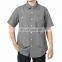 Men's Light Blue PolyCotton Short Sleeve Button Work Shirt