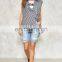 Women gingham sleeveless oversized blouse