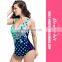 Polka Dot Printed Fashion Sexy Halter Retro Style One-Piece Bathing Suit