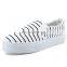 Wholesale high platform shoes slip on wedge heel canvas shoe