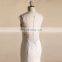 Fantastic Scoop Neck See Through Back Lace Flowers Beaded Mermaid Wedding Dress Bottom Tulle