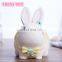 Hot sale in Amazon gift for girls top quality nature resin cute rabbit shape unbreakable piggy bank cartoon saving money box