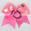 Dots printed grosgrain cheer bows