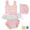 Baby Lavender 3 PC Lace Ruffle Bathing Suit Fancy Girl Swimsuit Models