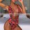 Womail Women's Hollow Out Leopard Bikini Fashion Ladies Push-Up Padded Beach One Piece Swimwear Summer biquinis feminino 2019