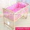 Cute design cartoon printed 5PCS multi size 100% cotton fabric hard cotton filled baby crib bedding set with wholesale price