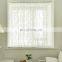 Wholesale white double lace warp woven jacquard decorative window screen short half curtain for balcony bay window