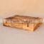 Custom hinged burn effect wooden wine case 6 bottle wooden case for wine