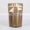 Custom packaging resealable Matte stand up pouch plastic zip lock with window black mylar bags