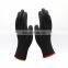 13G Polyester Coated Black PU Electrical Working Safety Gloves
