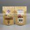 Factory wholesale snack food packaging doypack stand up pouch with clear window and zip lock kraft paper bag
