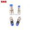 SNS NHRC Series Inch pneumatic high speed straight male threaded brass pipe connector rotary fittings