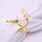 Home Accessories Party Supplies Rings Christmas Table Decoration Gold Buckle Cute Animal Thankful Deer Napkin Ring Holder