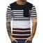 Cotton Strip Style Mens T Shirt Blank Men T Shirt
