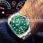 Sinobi S9721G Mens Luxury Watch Stainless Steel Strap Sport Waterproof Green Water Ghost Watch Quartz Men's Watches