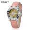 Original brand DKYT colouring stainless steel skeleton automatic women mechanical watch