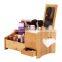 Makeup Storage Drawer Organizer Bamboo Cosmetic Display Box