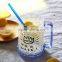Double wall Plastic beer ice cup with handle