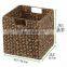 Best Price Water Hyacinth Natural Woven Storage Cube Baskets Pack of 2 vietnam cheap wholesale