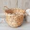 Vintage wicker basket with 2 handles, Water Hyacinth storage basket Decorative Wholesale High Quality vietnam cheap wholesale