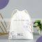 Bolsas De Joyeria Con Logotipo Envelope Earring Cotton Dust Bag Bolsa Para Joyas White Canvas Jewelry Pouch for Jewelry