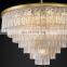 Modern luxury interior decoration round Glace series frosted glass chandelier spiral staircase living room lighting