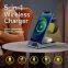 15W 3-in-1 Wireless Charger Fast Charging Desktop with Clock Alarm Multi-Functional Mobile Phones Magnetic Mobile Phone Stand