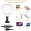 Professionelles Mode-USB-Beleuchtungsset für Videokonferenzen mit LED-Selbstausl?ser-Fülllicht und Handyhalter, 6-Zoll-Ringlicht