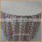 SQN#42 New arrival silver and white chevron sequin table linens table clothes wedding