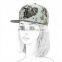 Fashion Fancy Custom Constructed Female Floweral Print Trucker Hat no Mesh With Flat Leather Brim