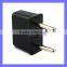 Black Copper US to EU AC Power Plug Travel Converter Adapter