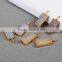 In stock!! Natural color rectangle druzy bar jewelry pendants, raw agate druzy bar pendants with 18k real gold