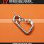 Jinyu swivel d hook/flat metal hook/stainless steel carabiner/carabiner hook
