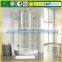 2 sided sliding door corner shower cabin frameless with brass hinges