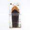 8Pcs Flat Nylon Hair 24k Gold Plated Circle Black Wood Handle Wholesale Artist Paint Brush Set