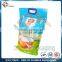 Plastic Handle Zipper Plastic Bag For Rice Packing 5kg