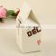 Custom Logo Printing Lovely Design Folding Foldable Kraft Takeaway Packaging Paper Food Bread Cake Box with handle