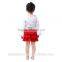 2016 baby girls Santa Claus applique top with tiered skirt set,baby christmas clothes