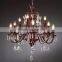 JANSOUL 12 lights 2 tier wholesale price red k9 crystal chandelier