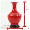 Modern and Europe style glazed porcelain red vase made in Jingdezhen