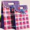 Beautiful plaid paper gift bags,customized present bags