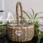 Handmade Wicker Basket Home Decoration Flower Basket With Hanging