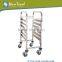 Commercial Kitchen 15 Tiers Metal Wire Basket Carts with 4 wheels,Bread basket trolley for sale