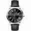 2016 20 mm Black Genuine Leather Stainless Steel Case Mens Wrist Watch Brands