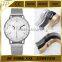 VAGES Brand Vintage Watch for Men Women Leather Black White ultra thin watch